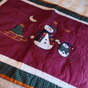 Christmas Pillow Shams Snowman Set of 2.
